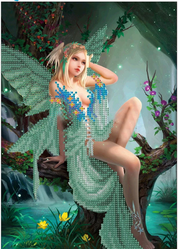 
Dropshipping Diy diamond painting butterfly beauty point drill cross embroidery indoor bedroom living room decorative painting 