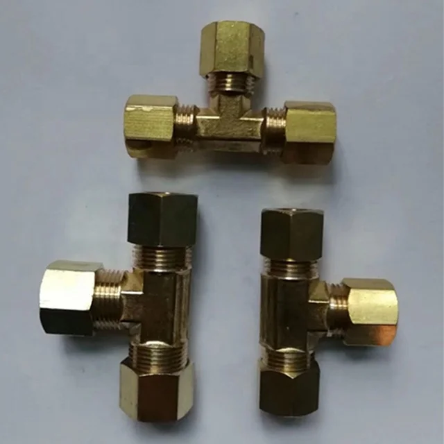 U.S. Standard Brass Gas Pipe Fittings Forged Brass Tube Connector and Tees with Head Model Number