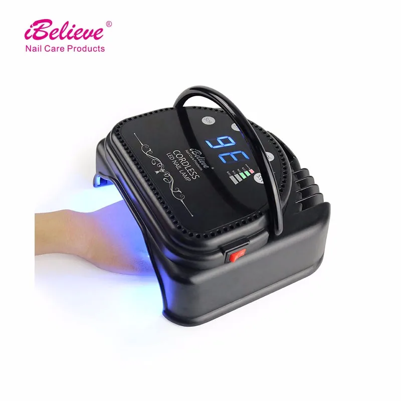 Professional nail care products high power 64w uv led cordless gel nail lamp