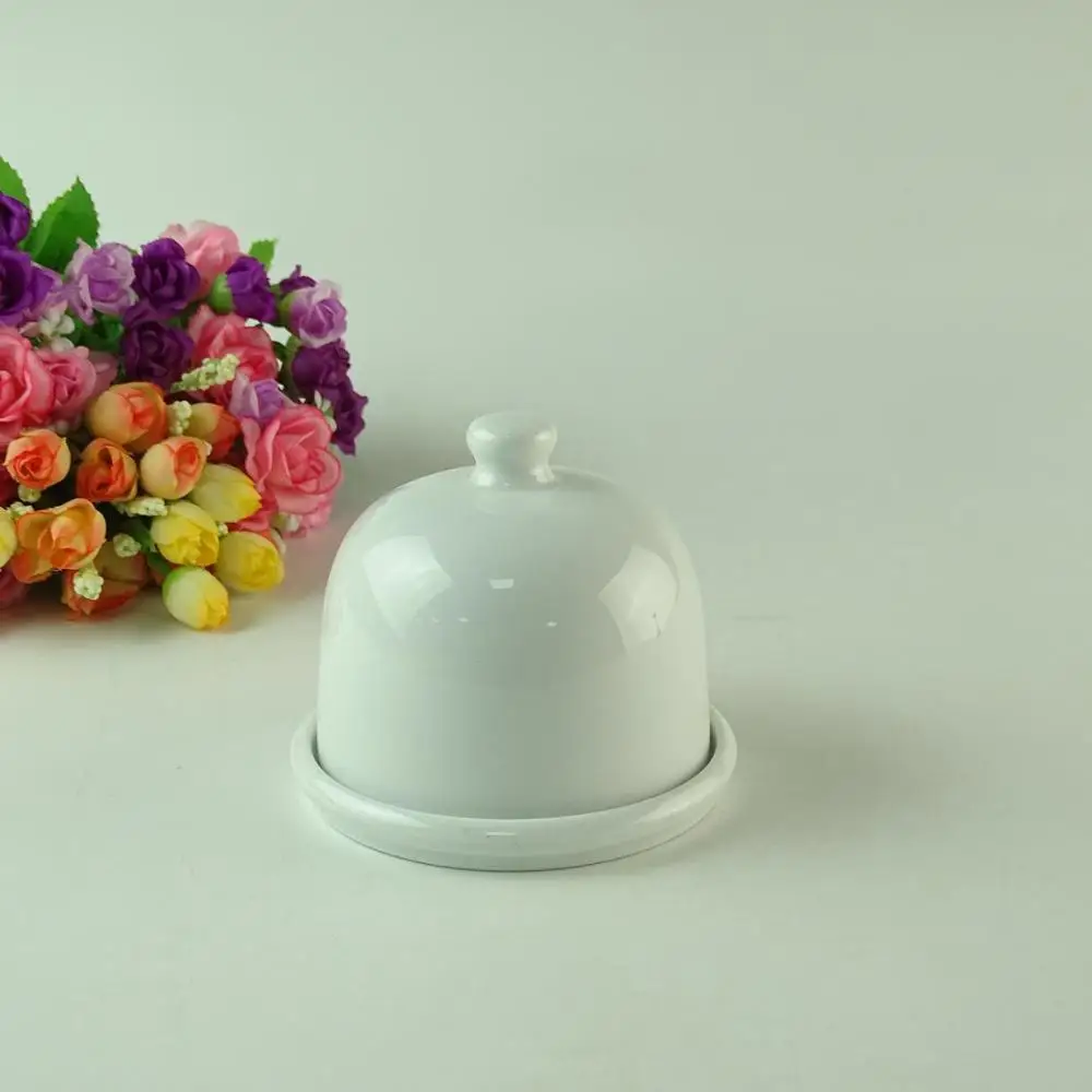 Porcelain Butter Dish With Lid Ceramic Covered Butter Dishes White