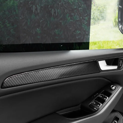 Car Styling For Audi Q5 Q3 2010-2017 Carbon Automobile Control Door Handle Stripe Cover Trim