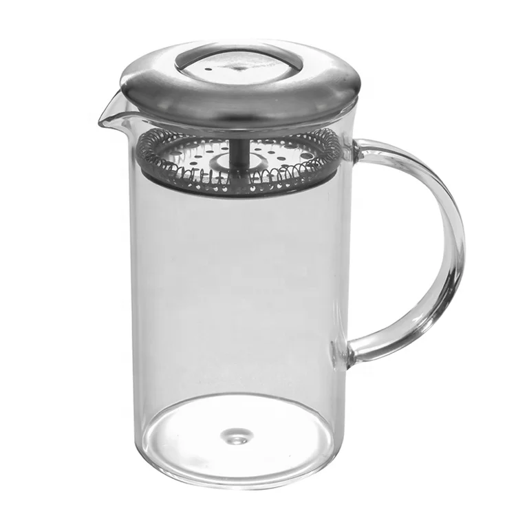 Borosilicate Glass Tea Coffee Pot with 304 Stainless Steel Filter