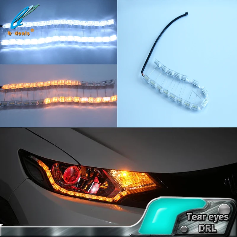 flexible drl led strip swichback daytime running light