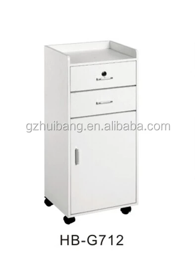 white color wood salon beauty trolley cart from huibang HB-G712
