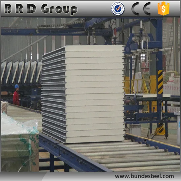 5cm PU sandwich panels wall for steel construction warehouse