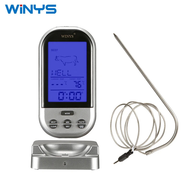 
Digital Wireless Thermometer for Kitchen Oven Food Cooking Meat 