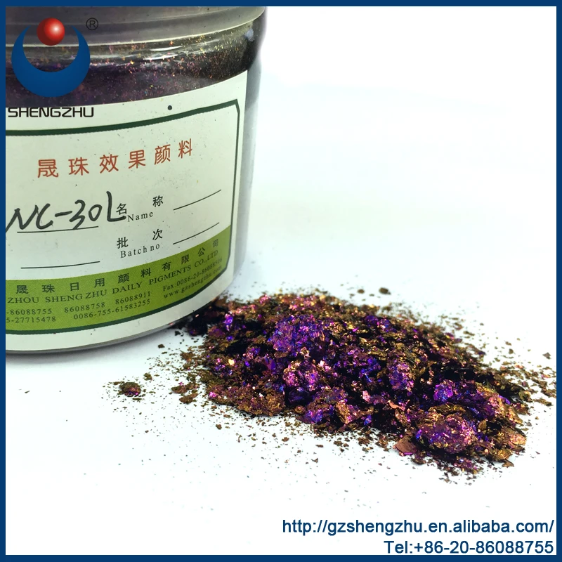 Irregualr Oatmeal Pearlescent Nail Polish Pigments with Chameleon Color