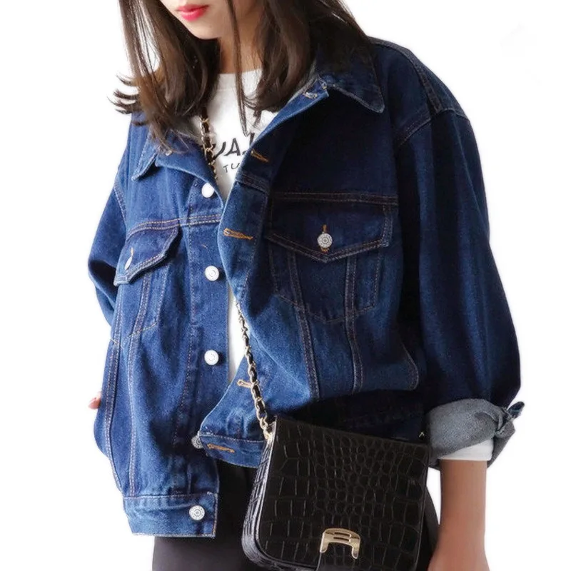 
2017 Hot Selling Spring Autumn Denim Jacket Women Loose Jeans Jacket BF style chaquetas mujer 