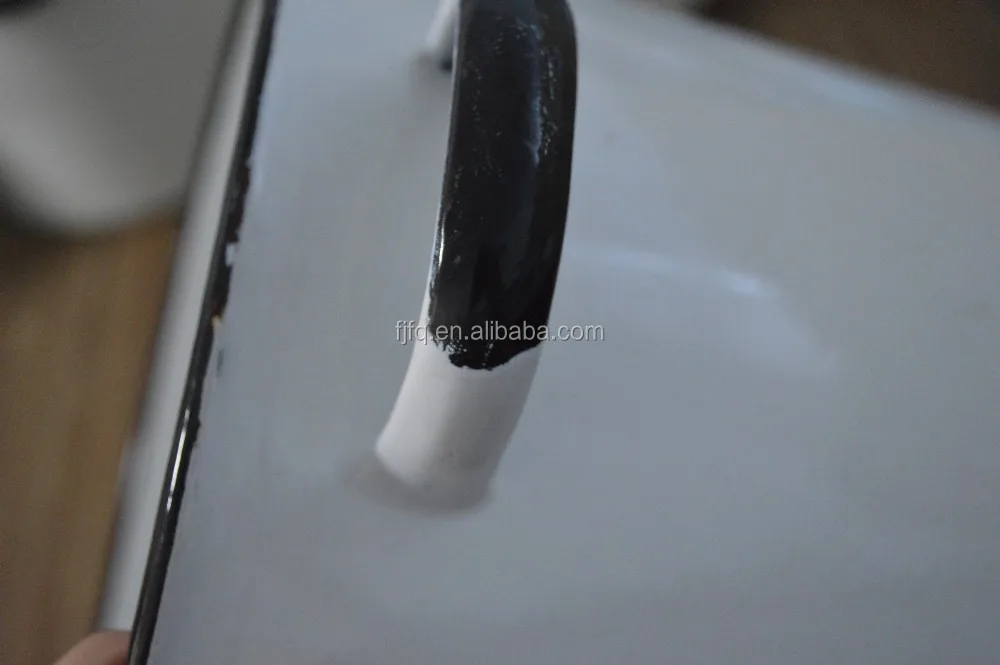 Dia 26cm Enamel Bread Box Storage Pot Potato Pot With Lid