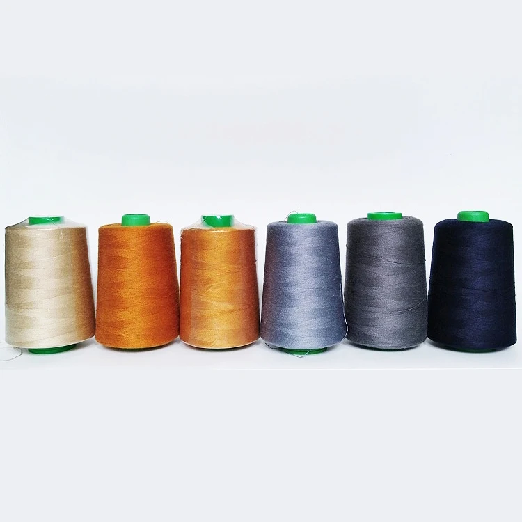 Tex 60 Tex 90 Tex 105 Perma Poly Core Manufacturers Industrial 100 Polyester Cotton Sewing Thread Suppliers for Jeans