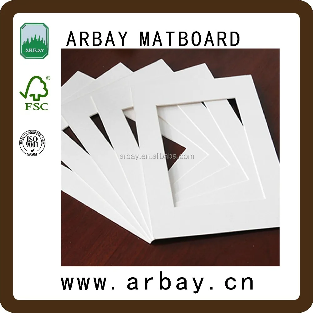 
custom wholesale bevel cutting matboard& precut passepartout &velvet matboard 