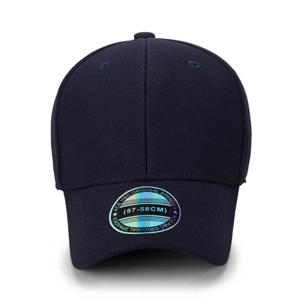 
Оптовая продажа, однотонные бейсболки из 100% шерсти, закрытая хлопковая темно-синяя шляпа 