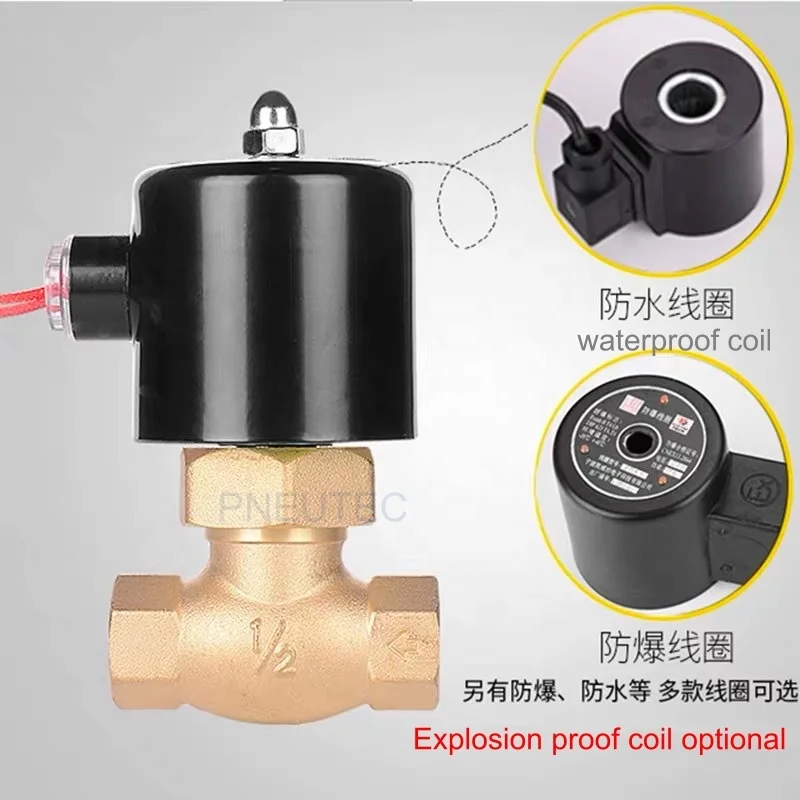 Good price 2 way Normally closed guide type 12 volt 12v dc vacuum water solenoid valve