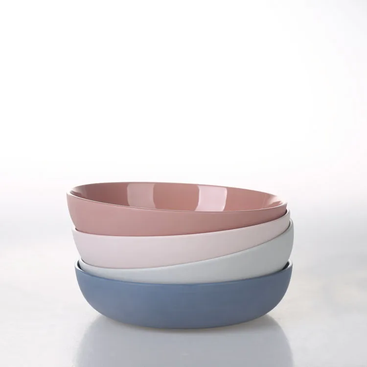 Optional color matte surface modern daily used item dinner set clay wedding decorative plates for restaurant