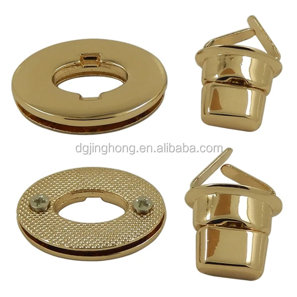 Oval Twist Bag Turn Accessories Buckle Hardware Metal Lock