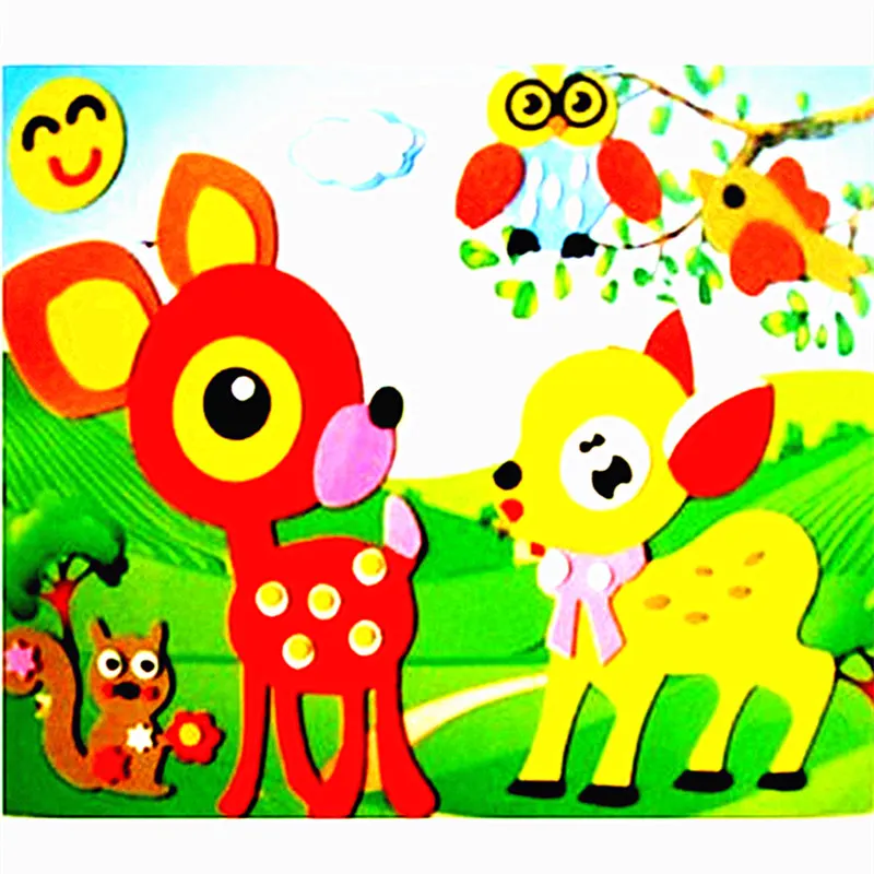 1 piece big size new Series EVA sticker handmade 3D stickers DIY hand painted creative Paste