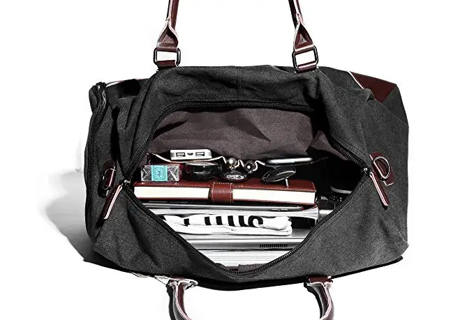 Спортивная сумка для спортзала с отделением для обуви, кожаный холщовый чемодан, сумка-тоут через плечо для путешествий, Спортивная дорожная сумка