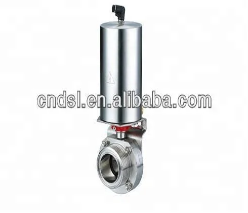 Sanitary Pneumatic Control Actuator Butterfly Valve