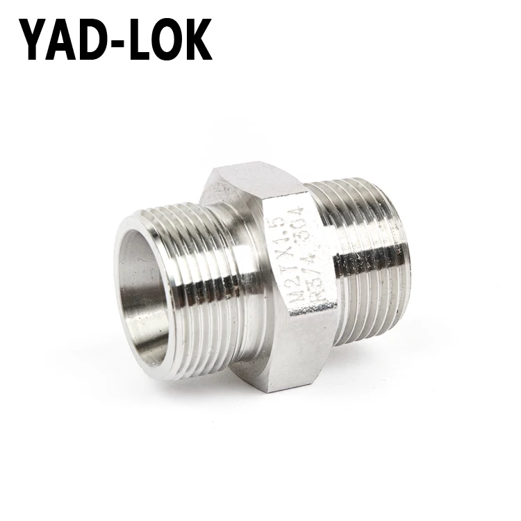 YAD-LOK Instrument pipe fittings Hexagon Nipple Different size 1/8 to1 NPT male thread stainless steel 304/316/316L