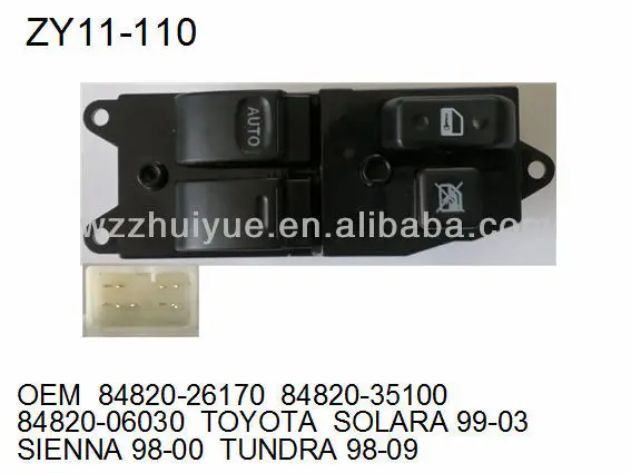 Oem / окно электроэнергии главный переключатель для Toyota Solara 99-03 сиенна 98-00 Tundra98-09