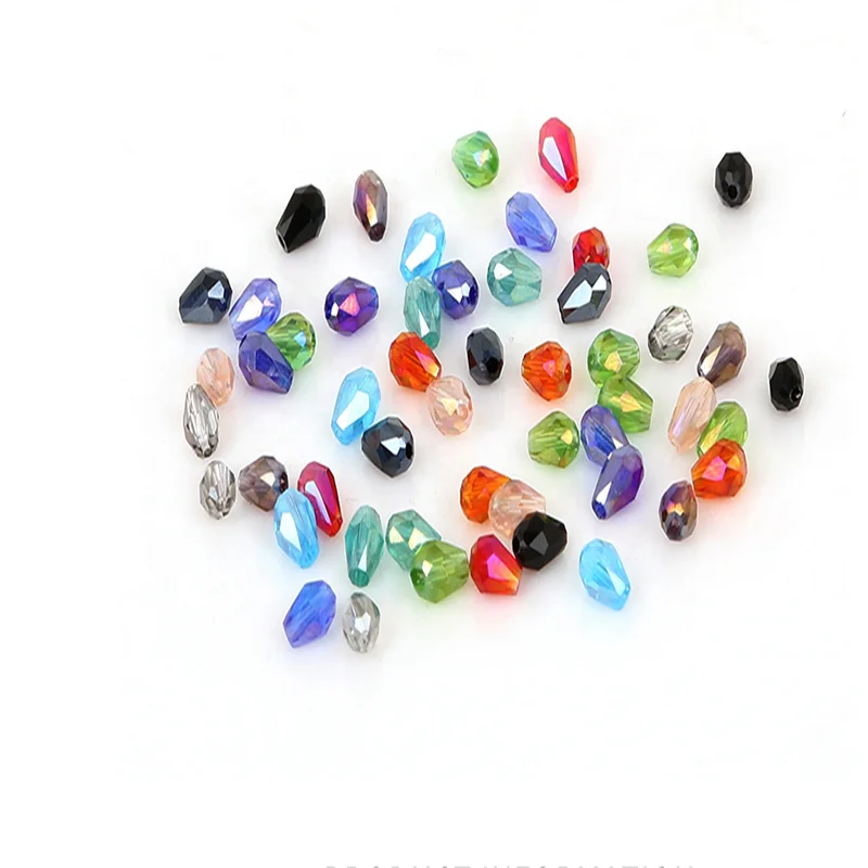 Crystal Tear Drop Water Drop Glass Beads For Handmade Necklace Earring DIY Jewelry Making Supplies