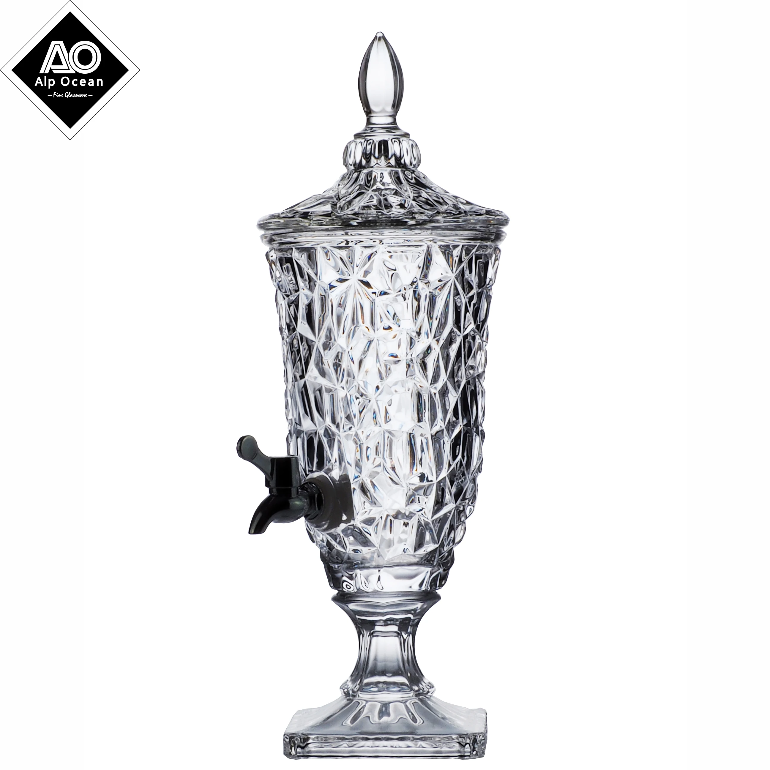 Двухлитровый стеклянный диспенсер для сока с Впадиной для вечеринок