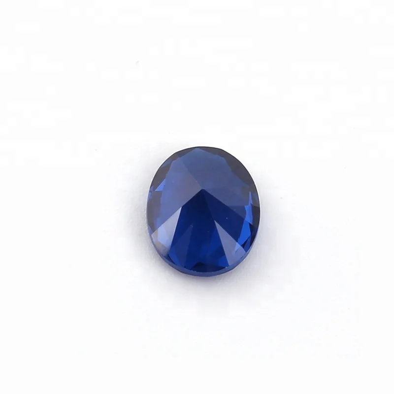Wholesale price synthetic oval shape 113# blue spinel gemstones