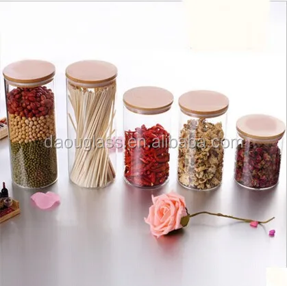 
Borsilicate glass tea caddy ,tea canister,glass jar with lid. 