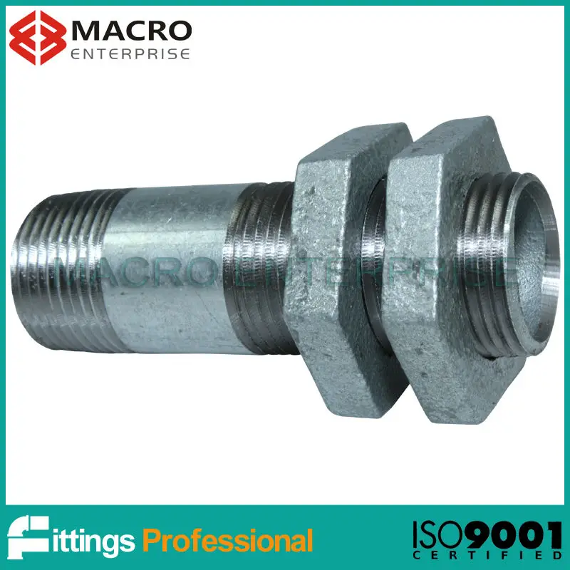 EN 10241 Galvanized long screw with two nuts