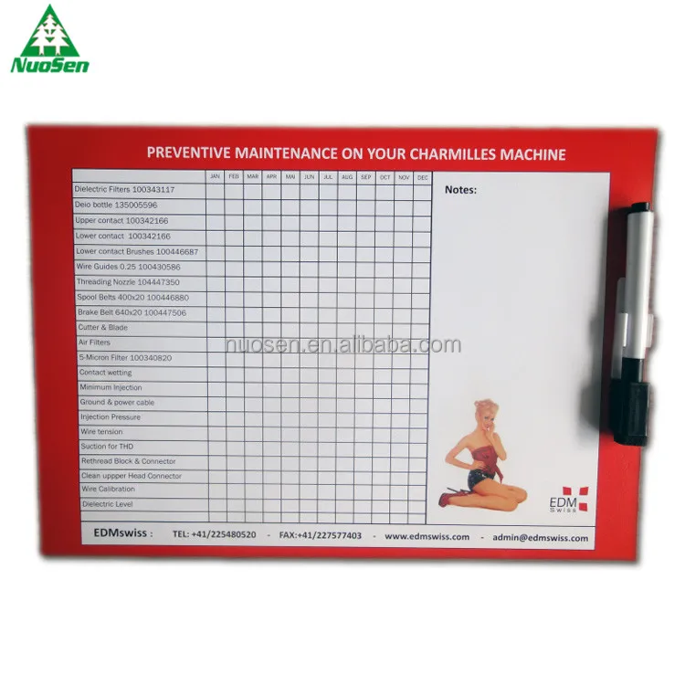 Custom foldable magnetic memo pad board fridge magnet writing board