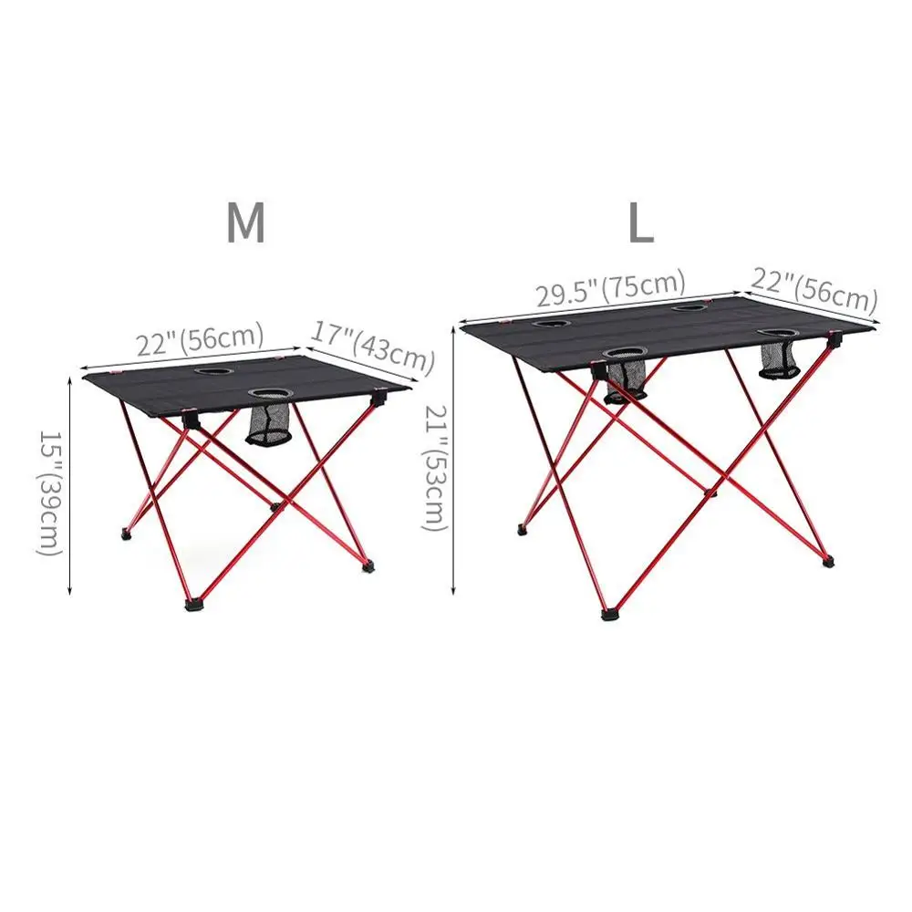 lightweight small aluminum frame portable travel folding table