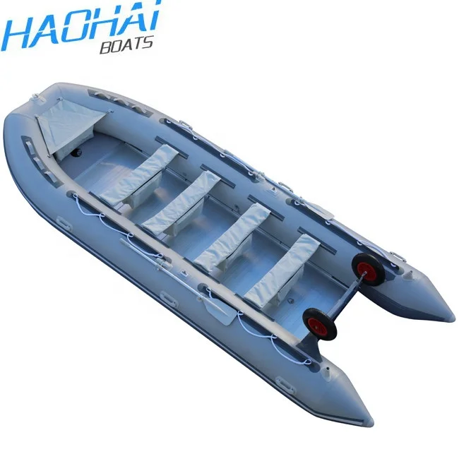 CE 5.5m Aluminum Floor Inflatable Boat Fast Patrol Rescue Boat For Sale