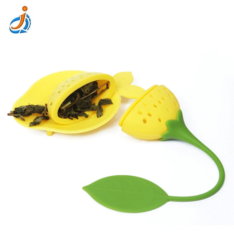 Custom Color Food Grade Straw Berry shape Silicone tea infuser