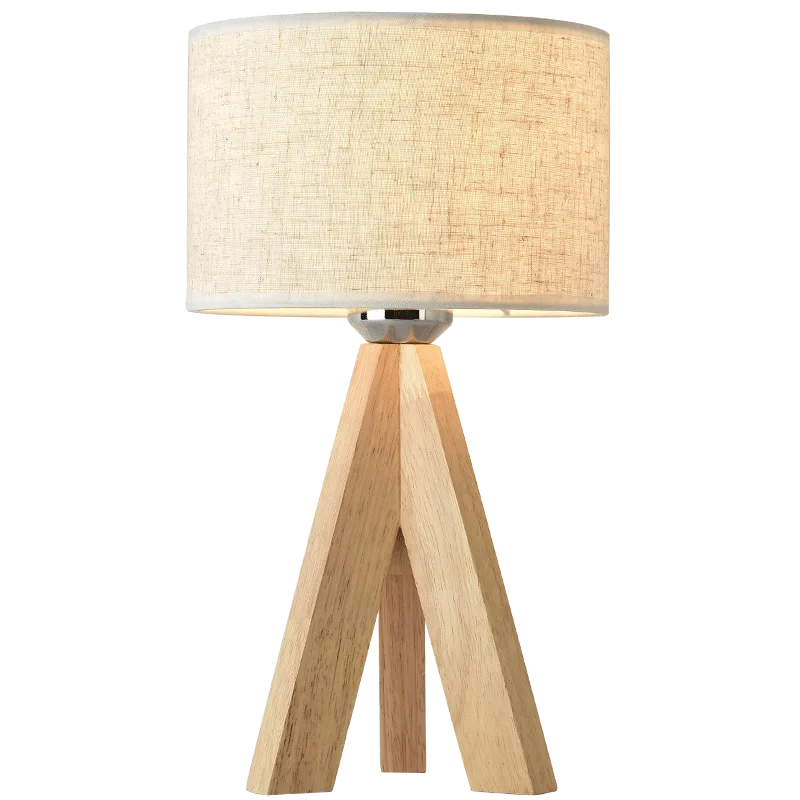 Simple modern Japanese style wood decoration  Nordic solid wood LED lamp