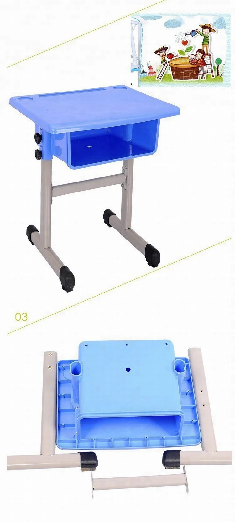 school furniture Professional manufacturer cheap plastic adjustable nursery school tables and chair kids set