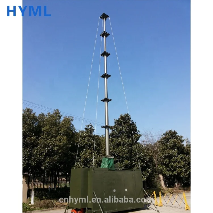 
Pneumatic telescopic tower and mobile communication base station 