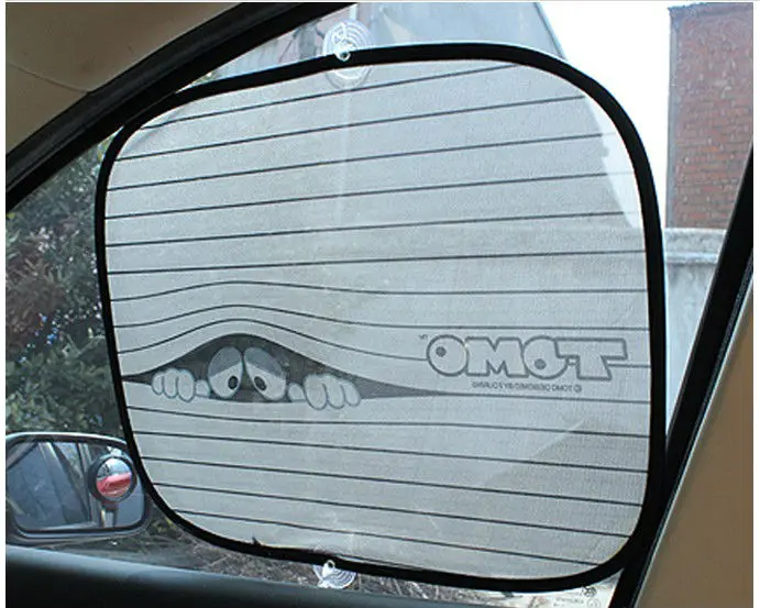 screen printing folded curtain for car / side window car sunshade