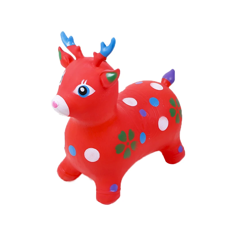 Durable children toy inflatable jumping animal,inflatable horse with musical