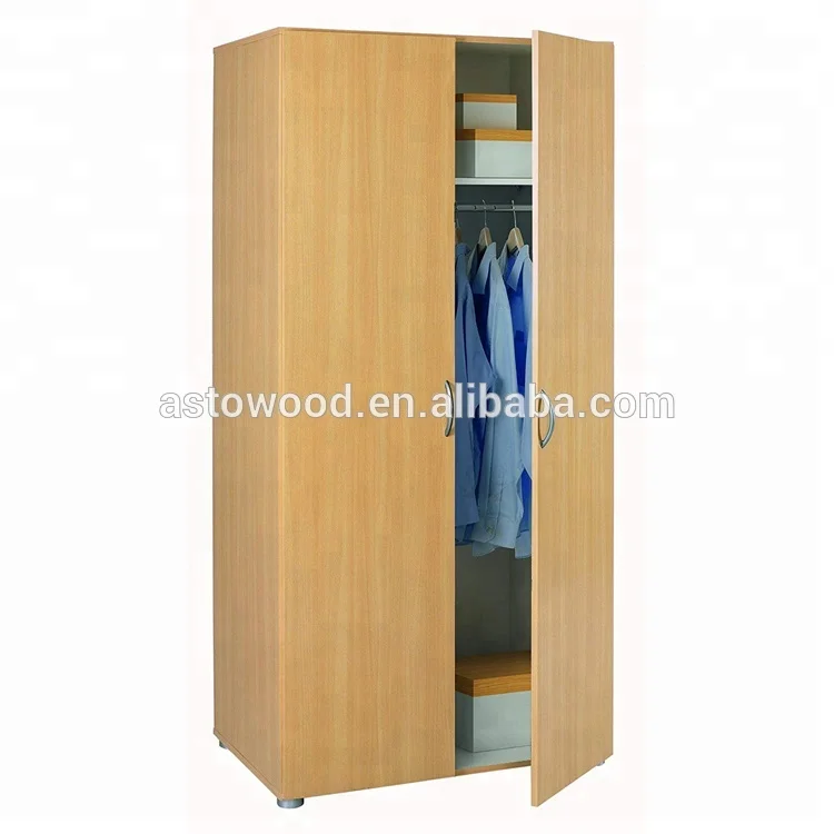 White Melamine PB Bedroom Wardrobe with 2 Doors