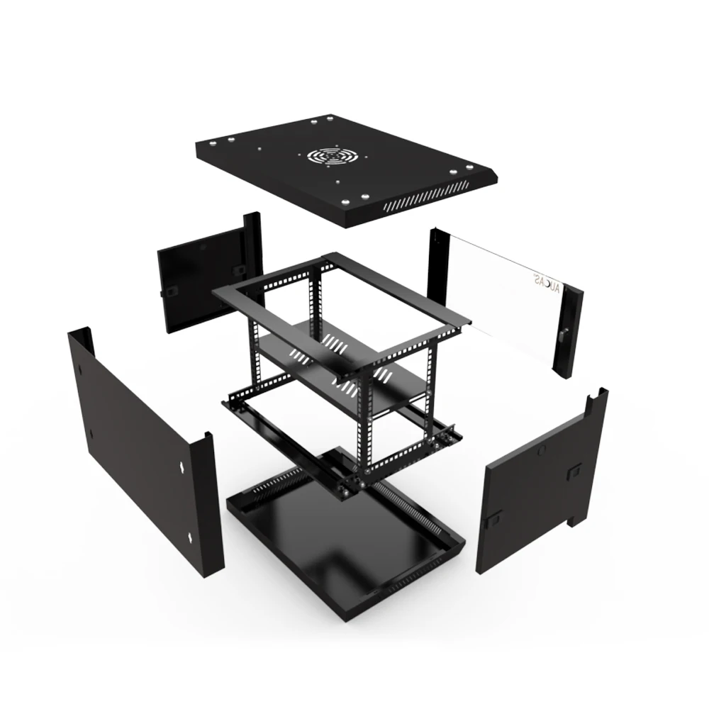 Manufacturer 6u 9u wall mount network rack 19 inch standard network server cabinet hot sales