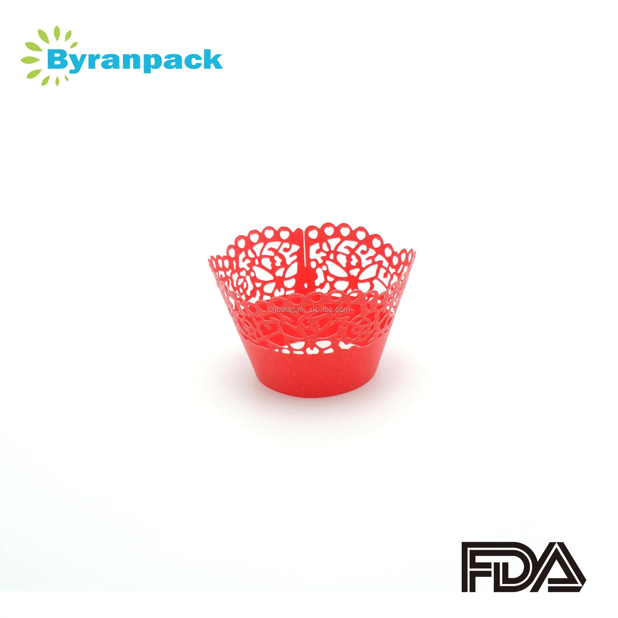 Hot sale colorful party laser cut lace paper cupcake wrappers cake decoration