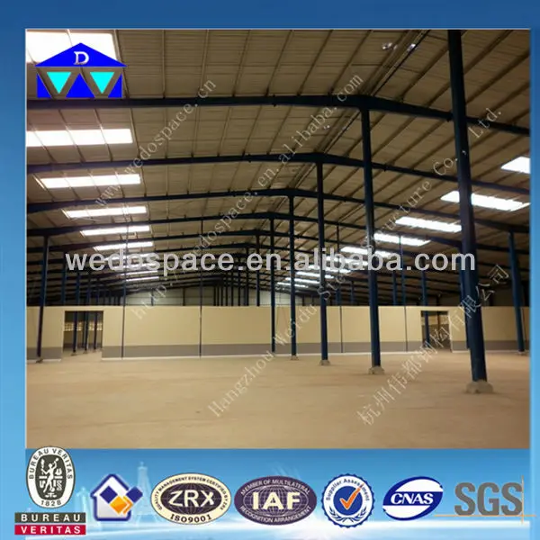Большой свет prefabricate стальные конструкции склад или семинар с завода в африке