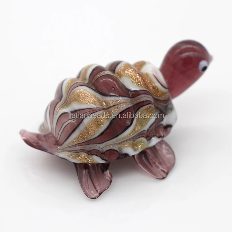 
Lampwork murano glass turtle cute glass animal figurine for decoration 