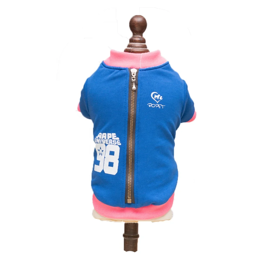 
High Quality Wholesale Stocked Knitted Custom Pet Jacket Dog Clothes With Zipper 