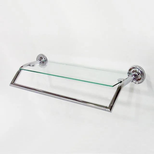 
Good Quality Wall Mounted Corner Tempered Glass Shelf 