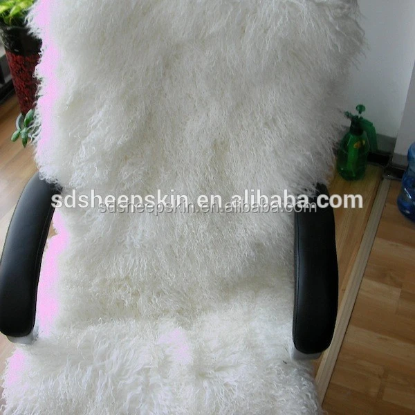 Natural White Sheepskin Fur Goat Hair Animal Skin Rug