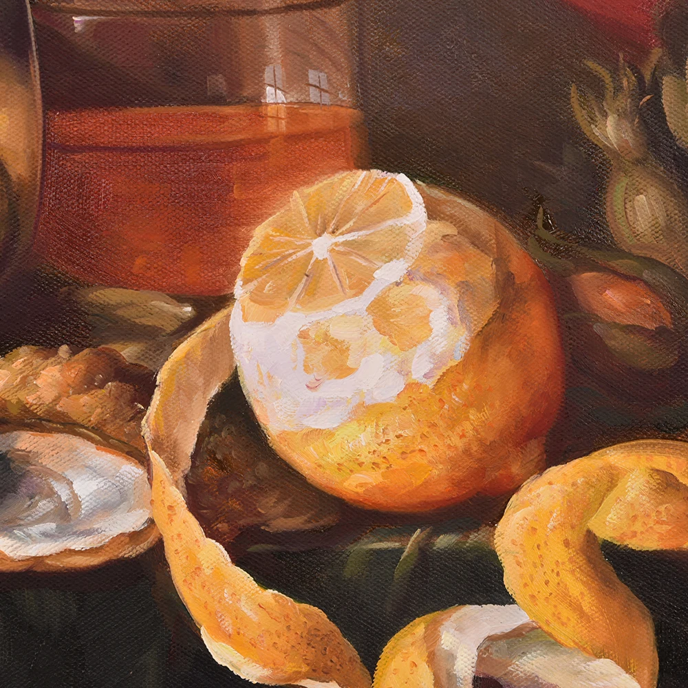 Известная классическая настольная картина маслом на заказ, фрукты, винные бутылки