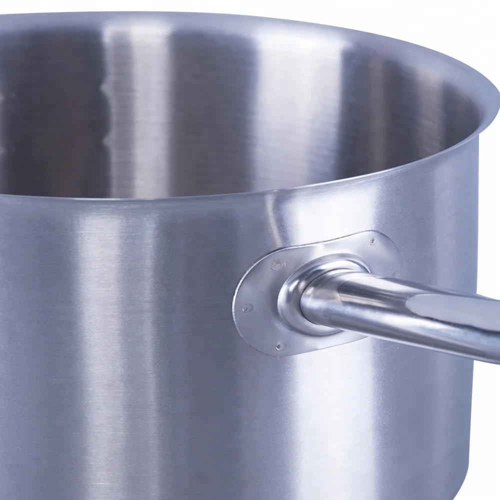 Pots Cookware Sets Polish Finished Cooking Pot Aluminum and SS430 Stainless Steel All-season 03 Style SS443, SS304 28*16cm 0.6mm