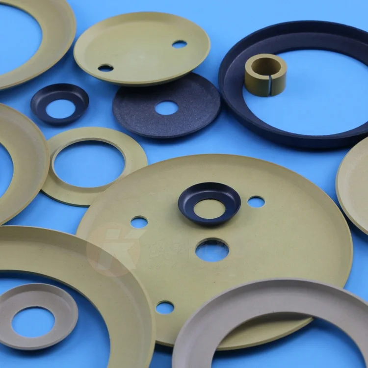 Modified PTFE material gasket ptfe disk filled PI/carbon/bronze for pneumatic pump piston seal E.U.Standard