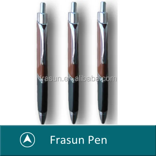 Super Classical Brass Click Metal Gift Pen, Rubber Grip Triangle Ball Pen
